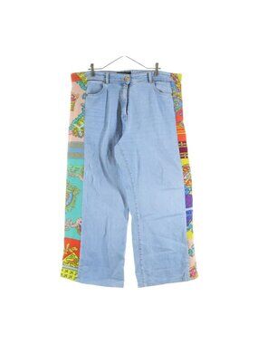 Versace Rebellion Side Cut Replacement Denim Pants Indigo